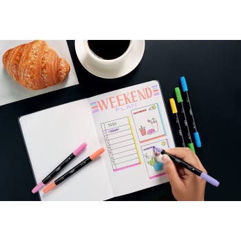 Bic - Pennarelli Intensity Dual Tip Pastel a 6 colori