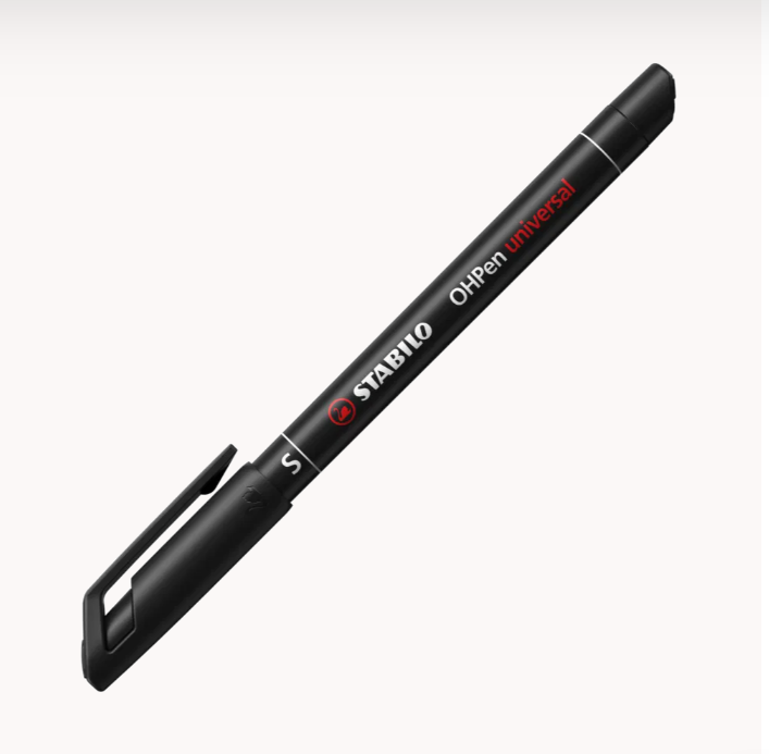 Stabilo - Marcatore per superfici lisce OHPen universal permanente S Marcatore singolo superfine (S)- nero (842/46)