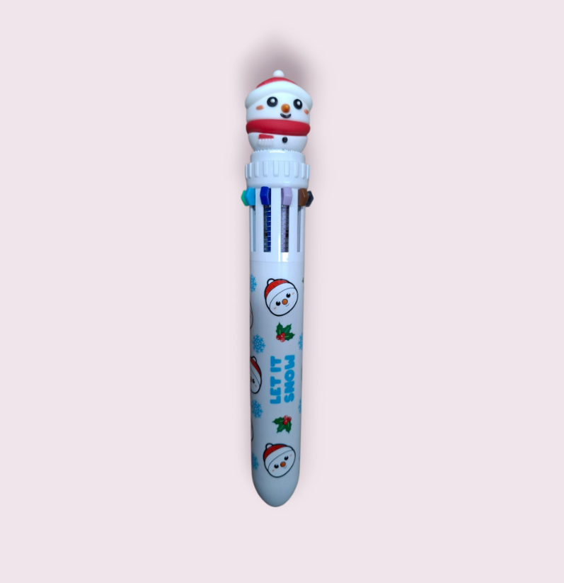 i-Total - Penna a 10 Colori XMAS - 3 temi Natale - 6
