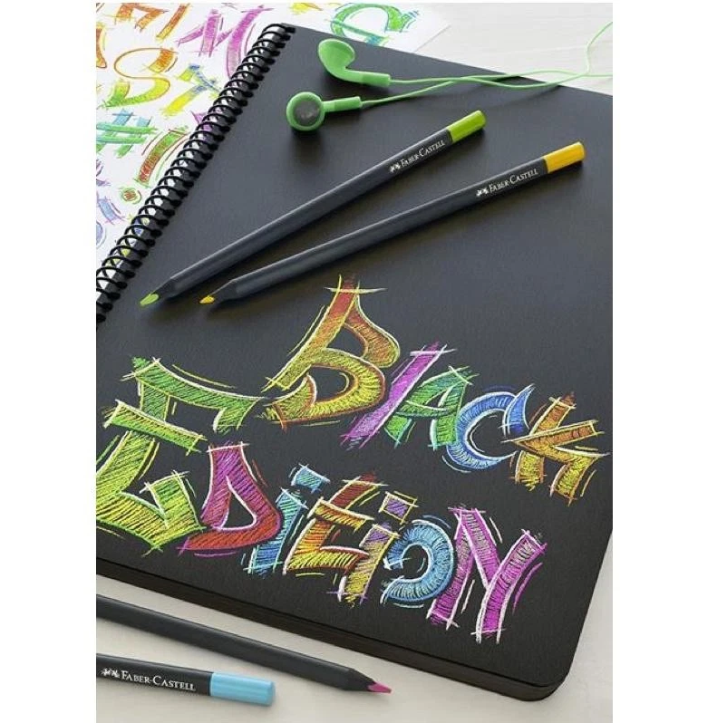 Faber-Castell - Matite colorate black edition astuccio cartone da 36 matite triangolari (116436) - 3